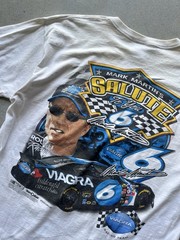 Y2K Mark Martin NASCAR Shirt XL White Blue Graphic Streetwear Viagra Racing