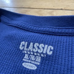 Old Navy Classic Thermal Pique Knit Tee Shirt Men XL Blue Crew Neck Tee Basic