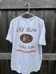 Comfort Colors Men’s XL White Graphic Print Pocket Tee Old Row “Vodka Soda”