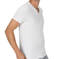 Hanes Men S Cotton Cooling Moisture Wicking Tagless V-Neck Undershirt Tee 6 Pack