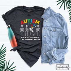 Autism Awareness Shirt Skeleton Autism Tshirt Autism Mom Shirt Autism Family