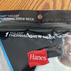 Hanes Ultimate X-Temp Thermal Crew Neck Long Sleeve Tagless Size Large Gray