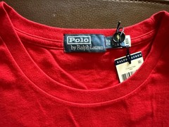 MEN’S POLO RALPH LAUREN RED S/S TEE SHIRT WITH US FLAG ON FRONT – XIZE 2XB – NWT