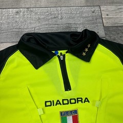 Diadora Referee Top Shirt Italy Short Sleeve Neon Mens Large