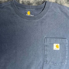Carhartt K87-Nvy Original Fit Pocket T-Shirt L Faded Navy Blue