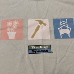 TLC Trading Spaces T Shirt Mens 2XL TV Show Promo White Short Sleeve VTG Y2K NWT