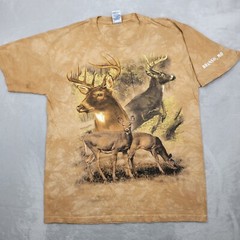 Vintage Branson Shirt Men Large Tie Dyed Missouri Deer Buck Hunting Hunter Adult