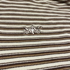Vintage Jnco Shirt Mens 2 Beige Stripe Henley Hoodie Embroidered Made In USA 90s
