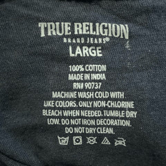 True Religion Large Dark Blue Foil Logo T-Shirt Women