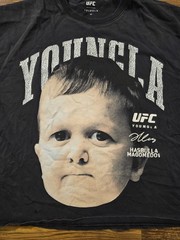 HASBULLA YOUNGLA UFC™ FIGHTER TEES – XL – uni- sex rare vintage shirt euc Boxy