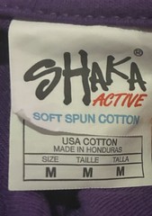 Shaka Active Men’s Graphic Print Crew Neck Short Sleeve Cotton T-Shirt M Purple