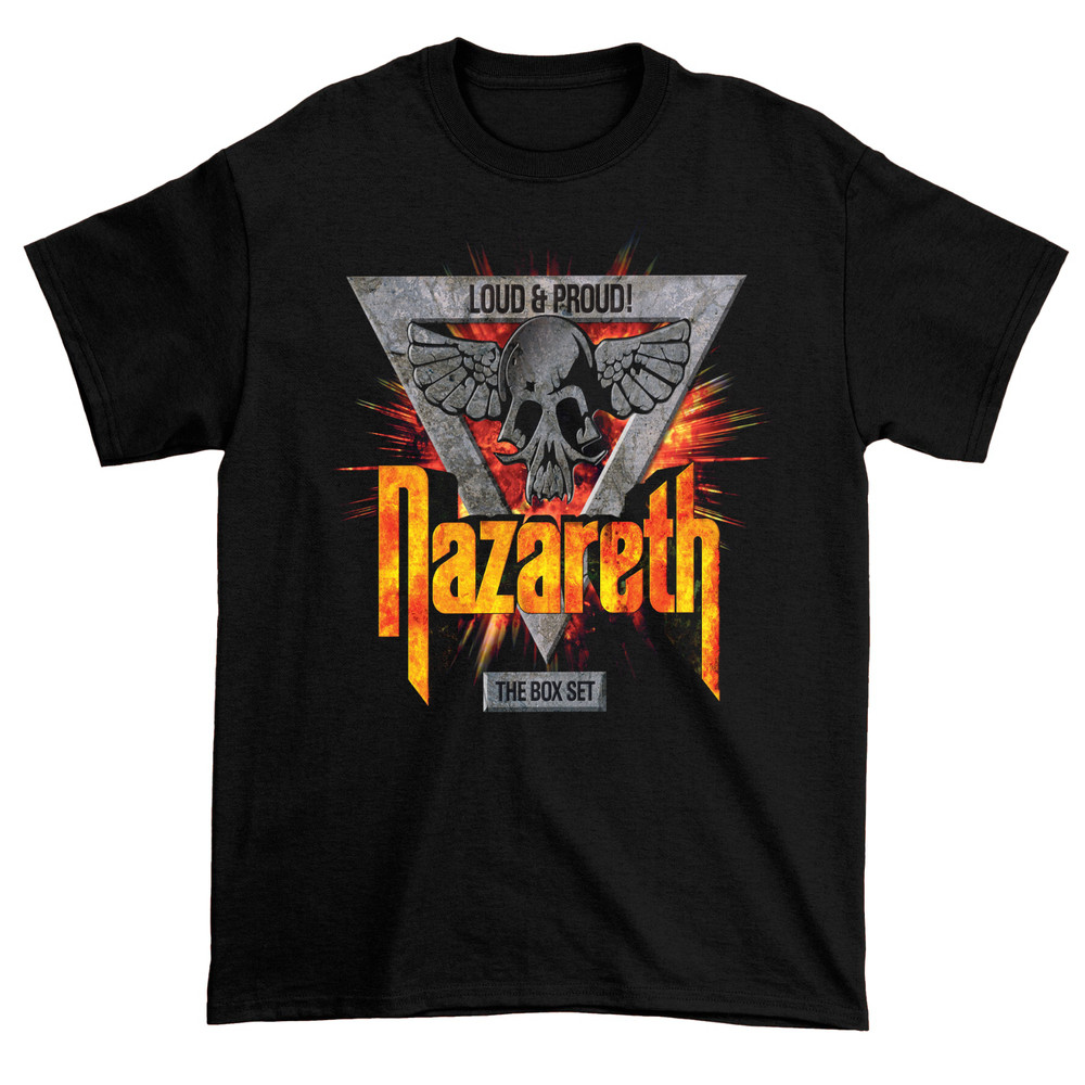 Hot The Box Set Nazareth fire pattern Black All Size Tee Shirt