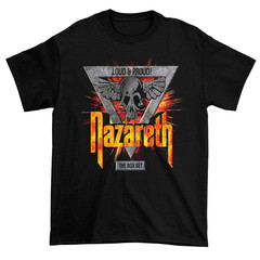 Hot The Box Set Nazareth fire pattern Black All Size Tee Shirt