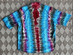 Custom Tie Dye On JMIERR Henley Shirt Size Large