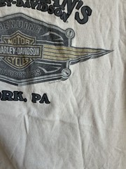 Harley-Davidson Vintage 2012 Laugermans York PA T-Shirt Size L Beige USA