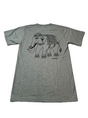 Elephant Thailand T Shirt Adult M Gray Graphic Tee 100 Percent Cotton Reg Fit