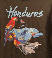 Honduras Black Long Sleeve Tshirt 19” P2P 29” Length Men’s Medium