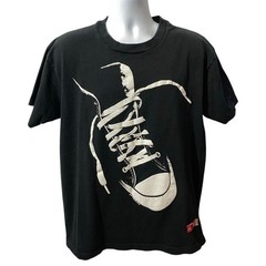 Converse Chuck Taylor Black Shirt Mens Size XL Vintage Hightop Heavy Ink 1994