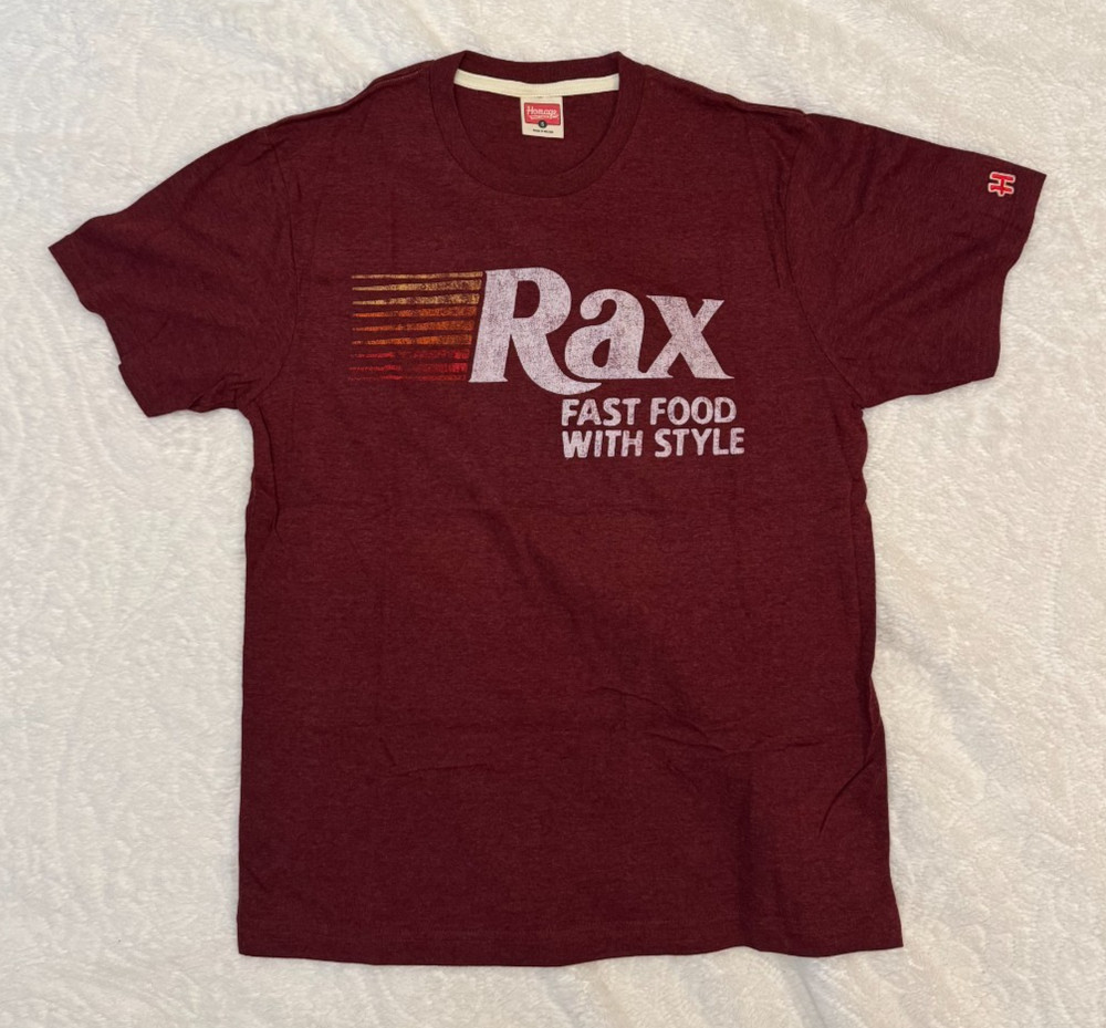 Homage Rax Fast Food With Style T-Shirt – Small – Brand New