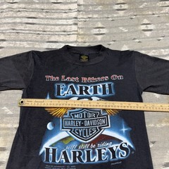 Vintage 80s Harley Davidson Shirt 3d Emblem Columbus Ga Small