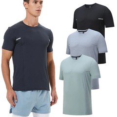Men Sports T-shirt Fitness Short Sleeve Tee Gym Compression T Shirt Workout Casu