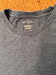 Banana Republic Mens Signature Midweight T-Shirt Med Organic Cotton Washed Blue