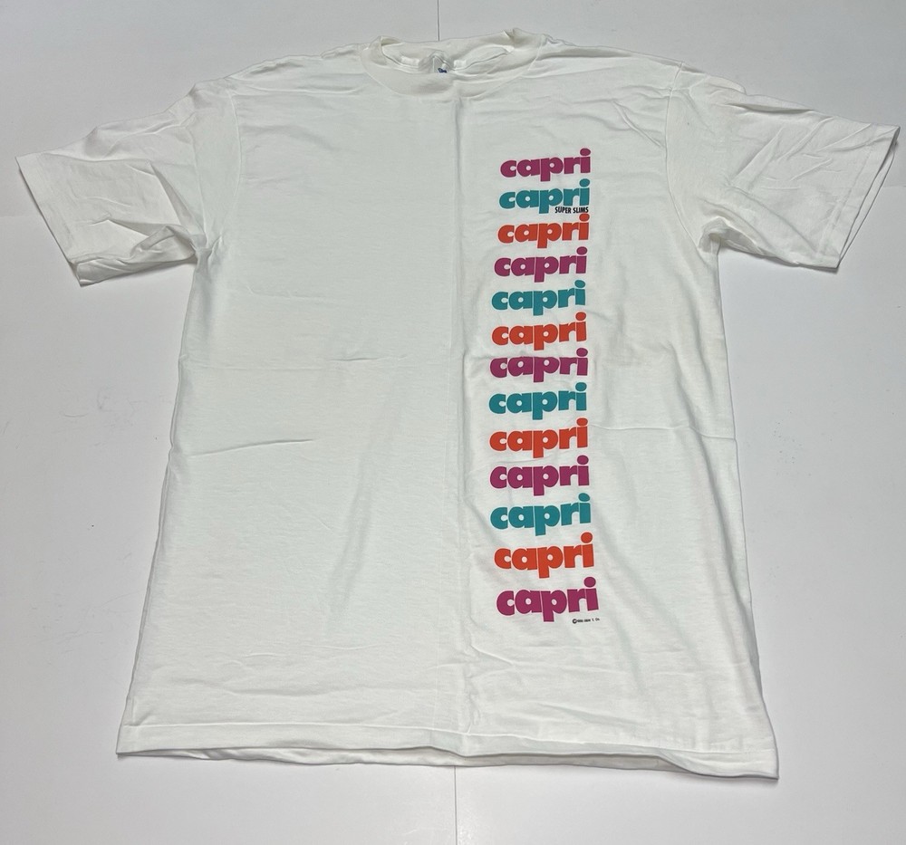 RARE Vintage 90s Capri Super Slims Shirt Size L Made In USA