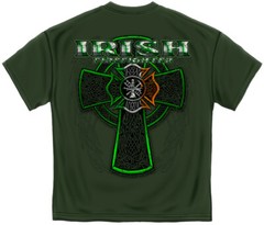 FIREFIGHTER IRISH GREEN FOIL T-Shirt – PreShrunk Cotton – 6 Sizes