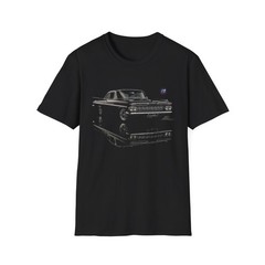 1959 Chevy Impala Shirt – Classic Lowrider Black Coupe Reflection Tee
