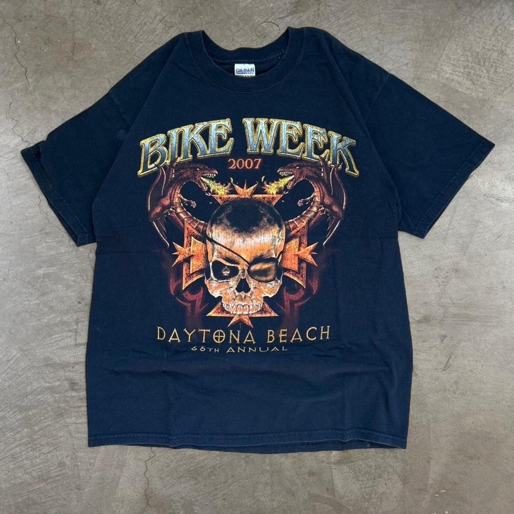 2007 Bike Week Daytona Beach black cotton t-shirt