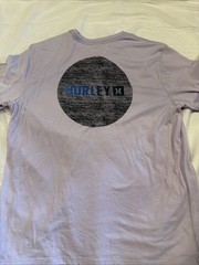 Hurley Men’s Short Sleeve T-Shirt Crew Neck Light Purple Sz Large