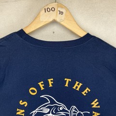 Vans Sailfish Graphic T Shirt Mens XL Navy Blue Custom Fit Skateboarding Fishing