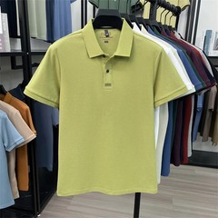 100% pure cotton short sleeve polo shirt high-quality brand solid color business