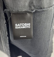Satoshi Nakamoto – Rhinestone Cracked Print Oversized T-Shirt Size: S Fits M/L