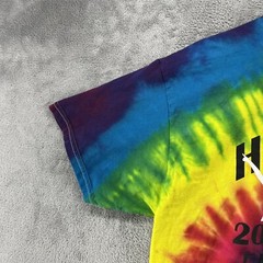 Hoschton Fall Festival Shirt Mens Large Multicolor Tie-Dye Hippy Hipster Retro