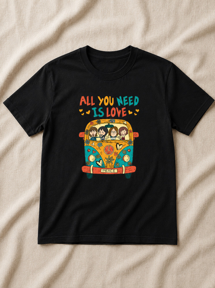 All You Need Is Love Beatles Shirt, Retro Music Lover Tee, Vintage Rock Band