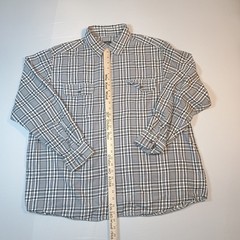 Mens Faded Glory Shirt Black and White Pald Size XL XG