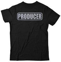 Movie Producer t shirt, reflective logo, film producer t shirt