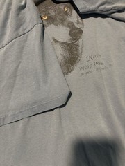 Vintage Wolf Park shirt adult XL blue battle ground indiana animal wolf 90s