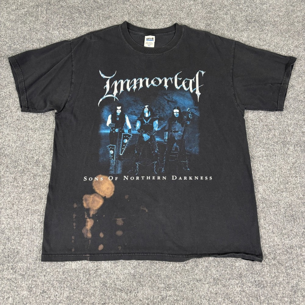 Immortal Sons Of Northern Darkness Tour 2002 Size XL Shirt Bleach Spots