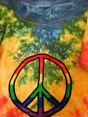 VTG San Francisco T-Shirt Tie Dye Mens 2XL Single Stitch Peace Sign Heavy Weight