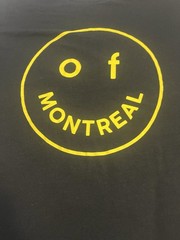 Of Montreal Yellow Circle Logo Graphic Black Tee Unisex L