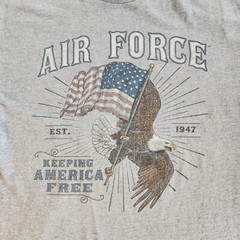 United States Navy U.S. Navy Gray Short Sleeve Tee Bayside Sz Medium Made in USA