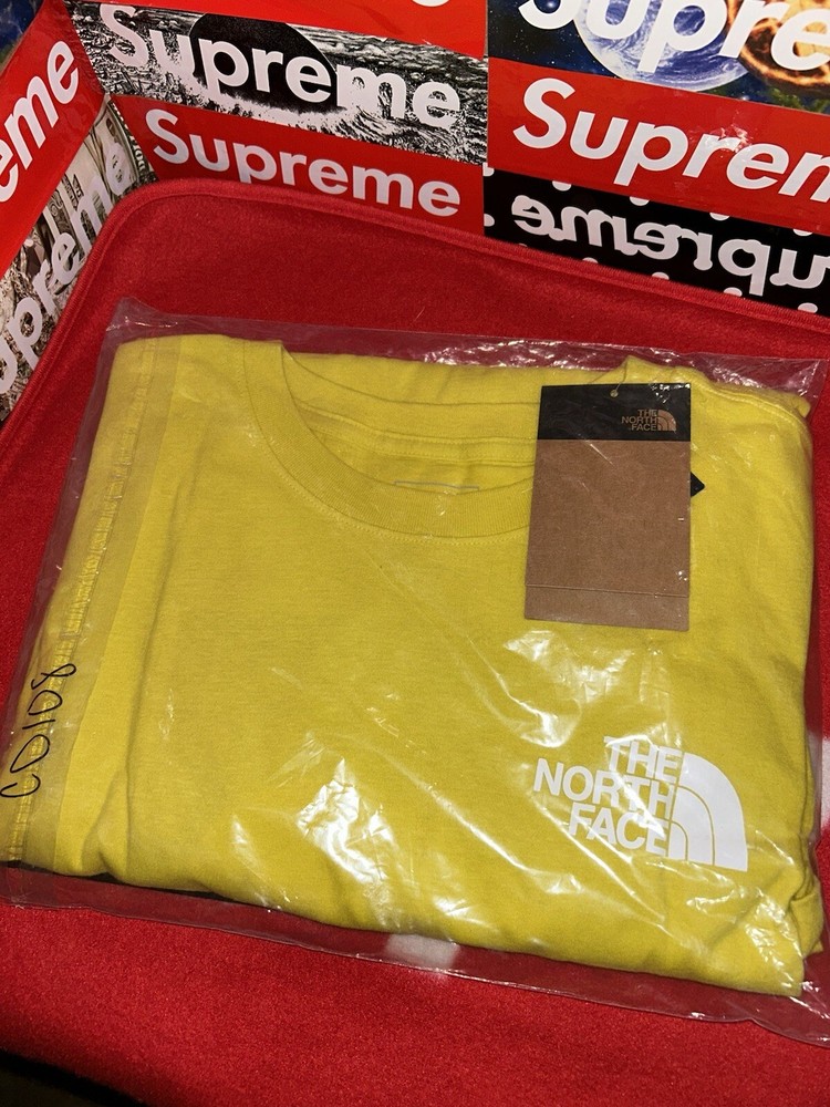 The North Face Acid Yellow Long Sleeve Tee Shirt size Large