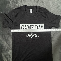 Game Day Vibes Baseball T-Shirt Sports Game League Small Dark Gray Heather Tee