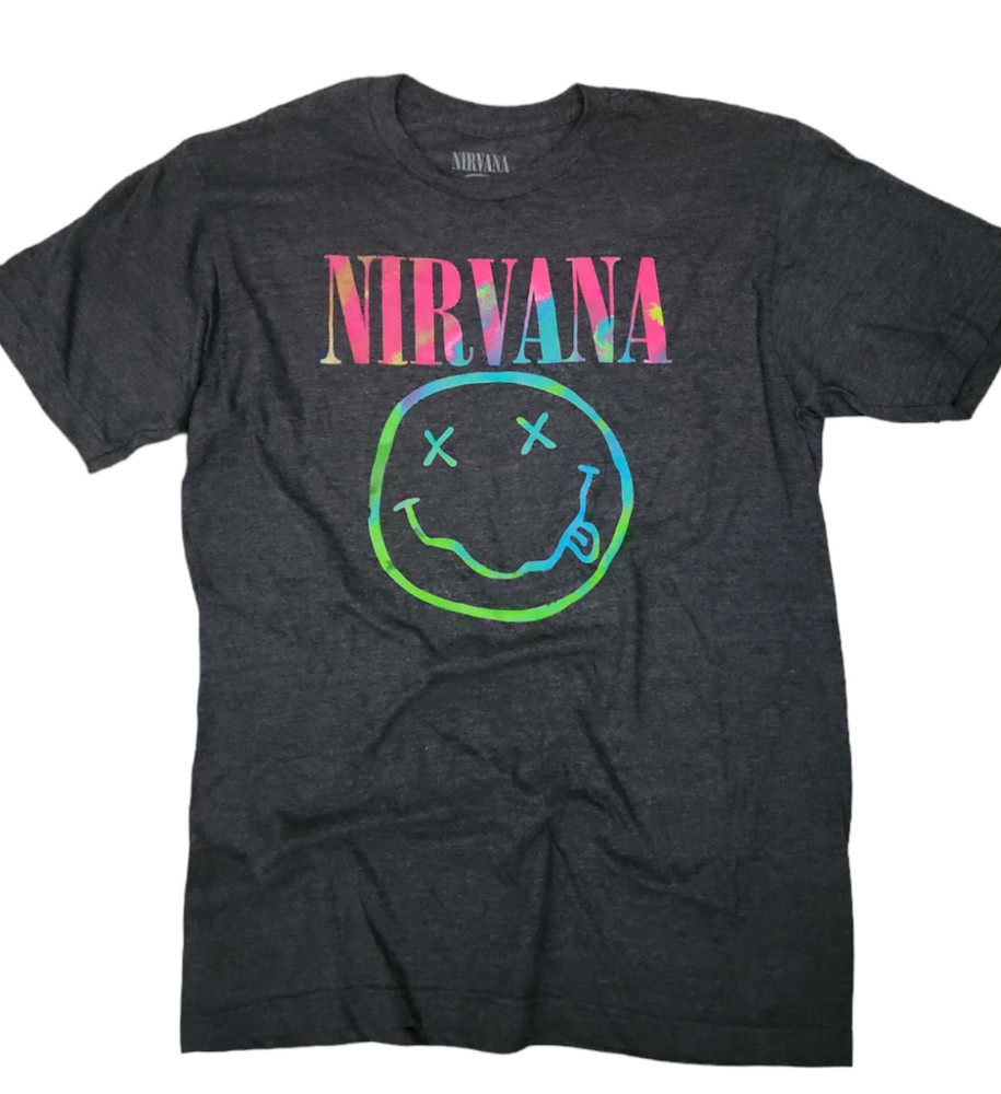 Unisex Adult Music t shirt -NIR-VANA -Heather Gray – music Tees –