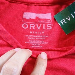 Orvis Mens Bent Rod Santa LS Tee Red Medium NWT Fly Fishing Gorpcore
