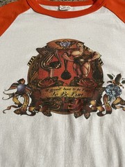 Crossfit Omaha Baseball 3/4 sleeve tshirt Orange white adult XL