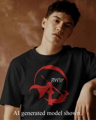 RWBY Anime Inspired Ruby RED black T Shirt.Unisex, Women’s Fitted printed tshirt
