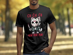 Funny Cat T-Shirt Horror Cat Shirt Halloween T-Shirt Cat Lovers Gift Cat Costume